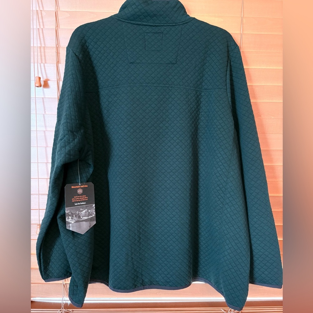Mountain and Isles NWT Forest Green Quilted Pullover / 2 front pockets. Size 3X - Picture 6 of 7
